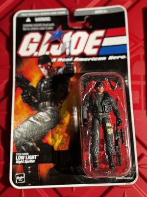 GI Joe DTC Low Light Action Figure carded 2005 Night Spotter Sniper 3.75 O-Ring