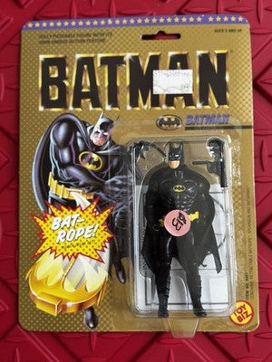 VINTAGE MOC 1989 BATMAN 8 Inch Kidz Biz  Action Figure Unpunched RARE.  #KBAF