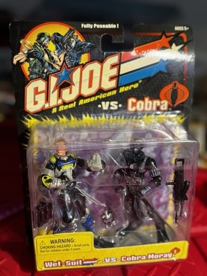 Hasbro 2001 GI Joe vs. Cobra - Wet Suit vs. Cobra Moray  Fully Poseable NIP