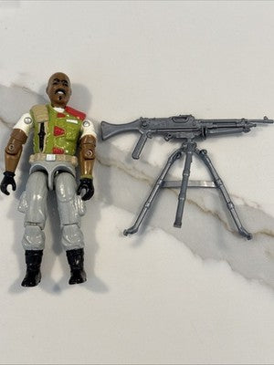Gi Joe 3.75 Action Figure Loose Roadblock 1986 With Gun