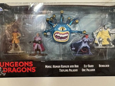 Dungeons & Dragons Die Cast 4 Figures & Beholder Figurine JADA TOYS WIZARDS NEW