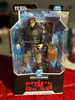 The Batman Bruce Wayne Unmasked Dc Multiverse 7” Action Figure Plastic Toy