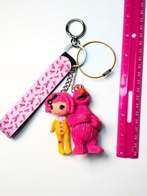 Sesame Street Elmo & Lalaloopsy Custom Made Keychain Backpack Clips. Hand Made