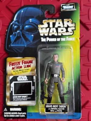 1997 Kenner Star Wars Action Figure Grand Moff Tarkin with Freeze Frame Slide