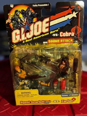 GI JOE VS COBRA AGENT SCARLETT VS ZARTAN NEW MOC 2002