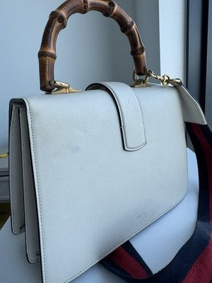 Gucci - Dionysus - White/Blue/Red Striped Leather Top Handle Bag