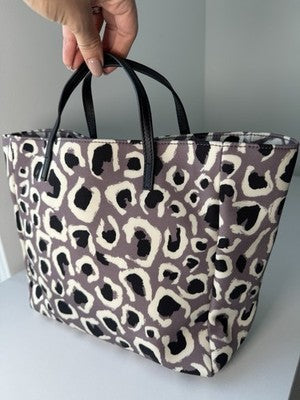Auth GUCCI leopard Hand Bag Tote Bag