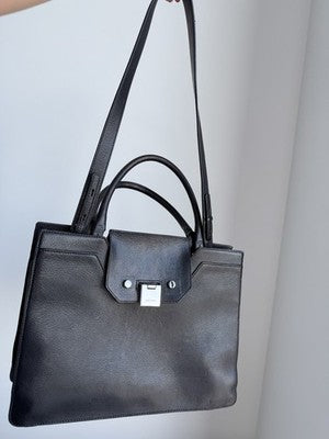 Jimmy Choo Womens Black Leather Rebel Medium Tote Handbag