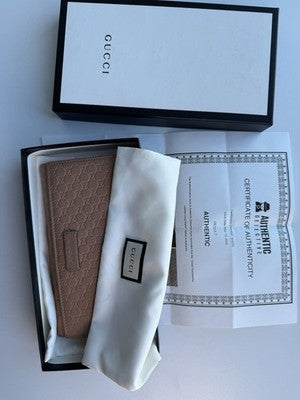 GUCCI Shoulder Wallet Folded Long Wallet Crossbody 3WAY Micro Guccisima Full Set