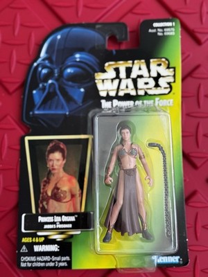 Vintage 1997 Star Wars 4”Princess Leia Jabba Slave POF2 Kenner Action Figure MOC