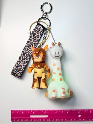 PJ Masks Armadylan And Giraffe Keychain Posable Action Figure Toy Armadillo Rare