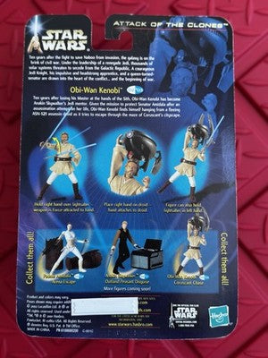 Star Wars: AOTC (2002) - Obi-Wan Kenobi Coruscant Chase - Action Figure - Hasbro